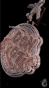 Custom Rapper Pendant in 925 Silver Bling
