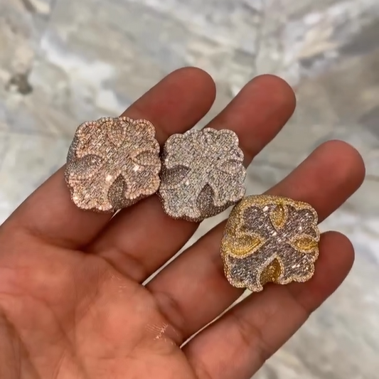 Iced Out Cross Moissanite Ring Men