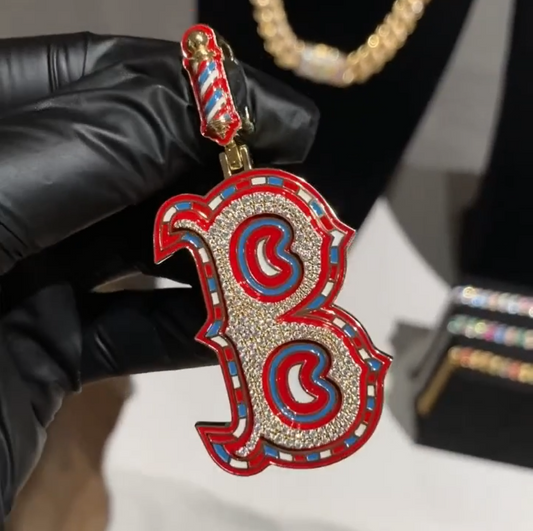 Custom Letter Pendant with VVS Moissanite