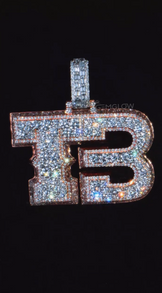 Custom Iced Out Letter Pendant Necklace