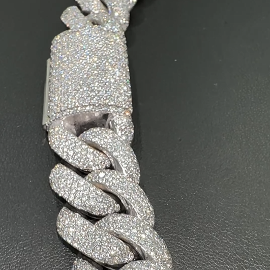 Iced Out 16mm Cuban Chain in 925 Silver