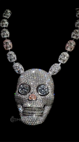 Antique Skull Diamond Pendant