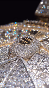 Fully Iced Out Round Shape Diamond pendant