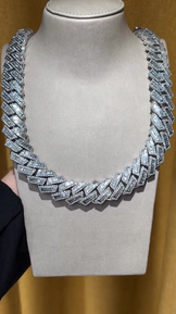 22mm Iced Out Cuban Diamond Chain 