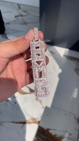 Custom Fully Iced Letter Pendant