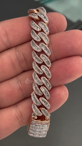 Baguette Diamond Miami Cuban Chain Bracelet