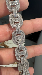 14mm Iced Cuban Link Bracelet for Men