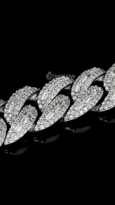 20mm Round & Baguette Miami Cuban Chain