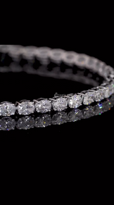 East West Set Oval Diamond Bracelet