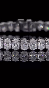 Oval Cut Simulated Diamond Tennis Bracelet
