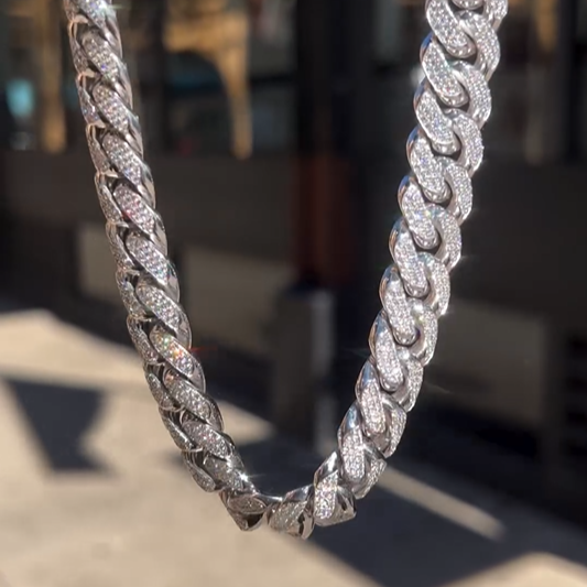 15mm Men’s Diamond Cuban Rapper Chain