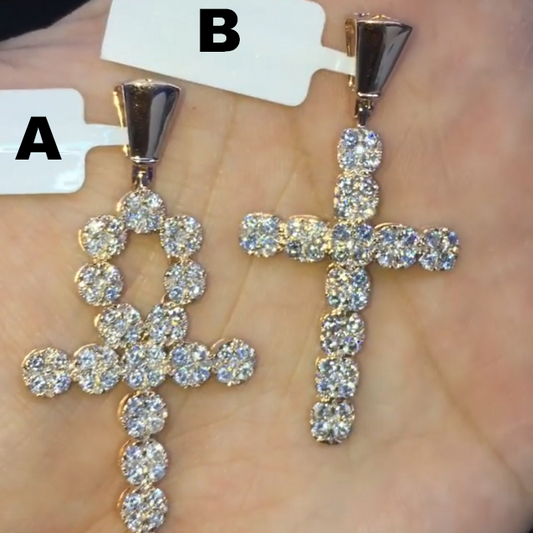Diamond Cross Pendant in Hip Hop Style