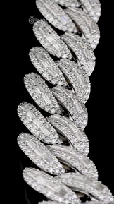 20mm Round & Baguette Miami Cuban Chain