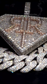 Custom Iced Out Diamond Shape Pendant