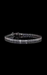 Emerald Cut Moissanite Diamond Tennis Bracelet