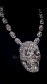 Antique Skull Diamond Pendant