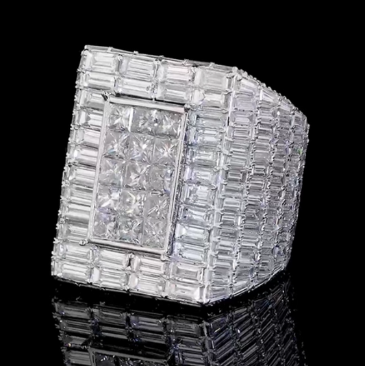 VVS1 Moissanite Diamond Men's Ring