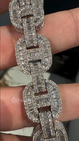 14mm Iced Cuban Link Bracelet for Men