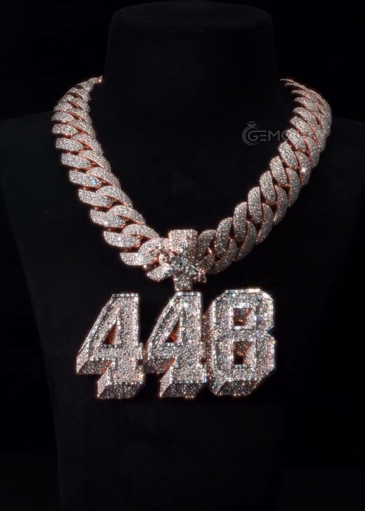 Iced Out Moissanite Letter Pendant