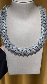 22mm Iced Out Cuban Diamond Chain 