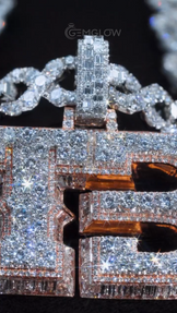 Custom Iced Out Letter Pendant Necklace