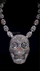 Antique Skull Diamond Pendant