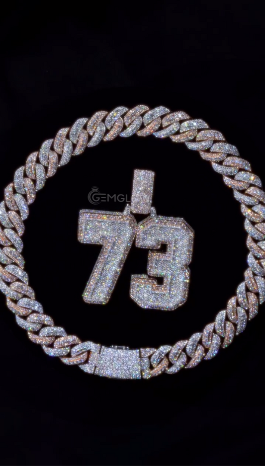 Fully Iced Out Moissanite Pendant