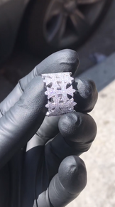 Cross Iced Out Ring for Men