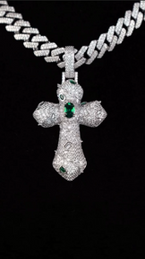 Luxurious Iced Out Cross Pendant