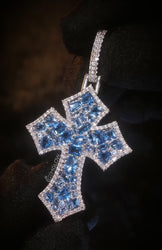 Mixed Gemstone Cross Pendant