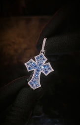Mixed Gemstone Cross Pendant