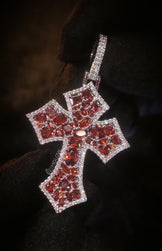 Mixed Gemstone Cross Pendant