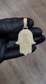 Iced Out Hamsa Pendant