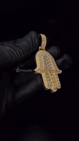 Iced Out Hamsa Pendant