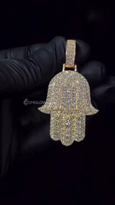 Iced Out Hamsa Pendant