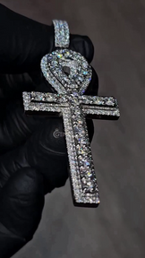 Iced Out Ankh Cross Pendant