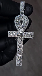 Iced Out Ankh Cross Pendant