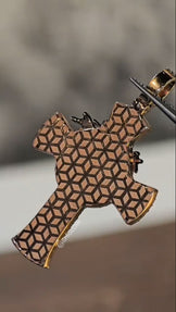 Iced Out Cross Jesus Face Pendant