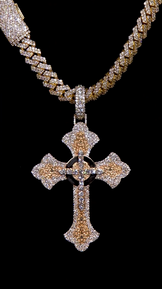 Custom Cross Iced Out Pendant