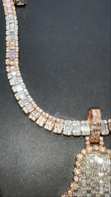 Iced Out Diamond Hamsa Hand Pendant