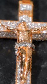 Iced Out Crucifix Jesus Cross Necklace