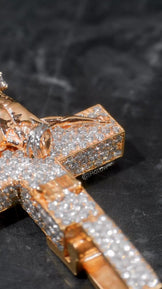 Iced Out Crucifix Jesus Cross Necklace