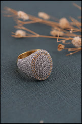 Iced Out Round Diamond Ring for Him