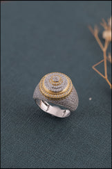 Custom Iced Out Moissanite Ring Men