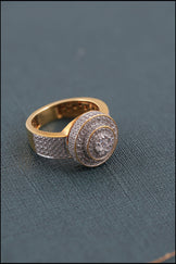 Bold Moissanite Statement Ring for Men