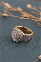 Bold Moissanite Statement Ring for Men