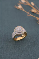 Bold Moissanite Statement Ring for Men