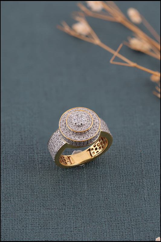 Bold Moissanite Statement Ring for Men