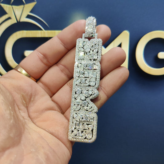 Custom Fully Iced Letter Pendant