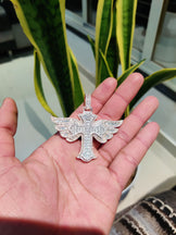 Iced Out Cross Moissanite Pendant